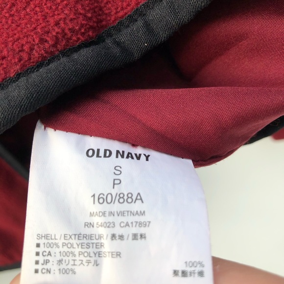 Old Navy Red Fleece Double Breasted Coat Size S - Picture 6 of 7